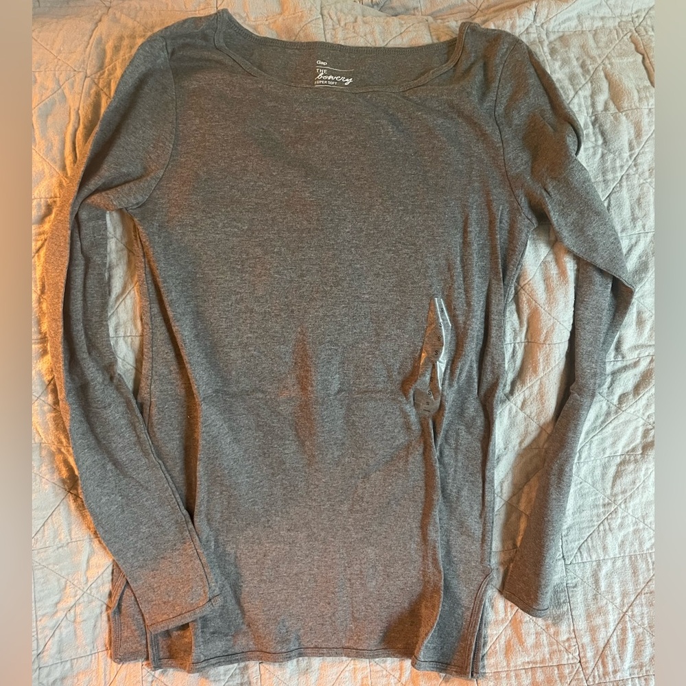 Grey long sleeve T-shirt